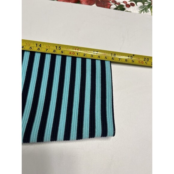 Lilly Pulitzer Charlene Navy Aqua Blue Stripes Dress Gold Buttons Sz M Jackie-O - Picture 10 of 16